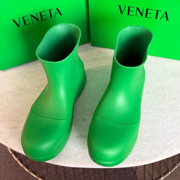 Bottega Veneta Green Rubber Puddle Ankle Boots 640043, sz 41, 45 - Picture 9 of 12